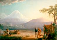 Friedrich Georg Weitsch: Humboldt y Bonpland al pie del Chimborazo, en el Ecuador, 1806. Óleo sobre lienzo, 163 x 226 cm. Foto: Hermann Buresch. ©Staatliche Museen zu Berlin