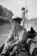 Die Ethnologin Karin Hissink während der "24. Frobenius-Expedition" auf dem Río Beni (27.4.1952 - 13.6.1954)  Foto: Albert Hahn. ©Frobenius-Institut, Frankfurt am Main